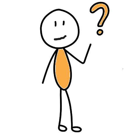 Stick figure with question mark